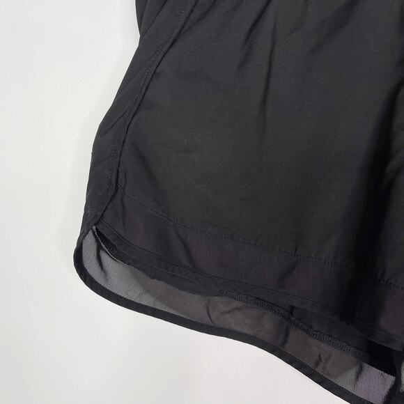 Athleta Small S Black Mesh Racer Run Shorts 4" Inseam Running Workout Liner - Picture 4 of 13